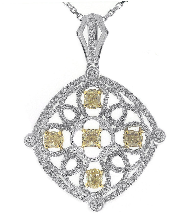 18kt White And Yellow Gold Diamond Pendant