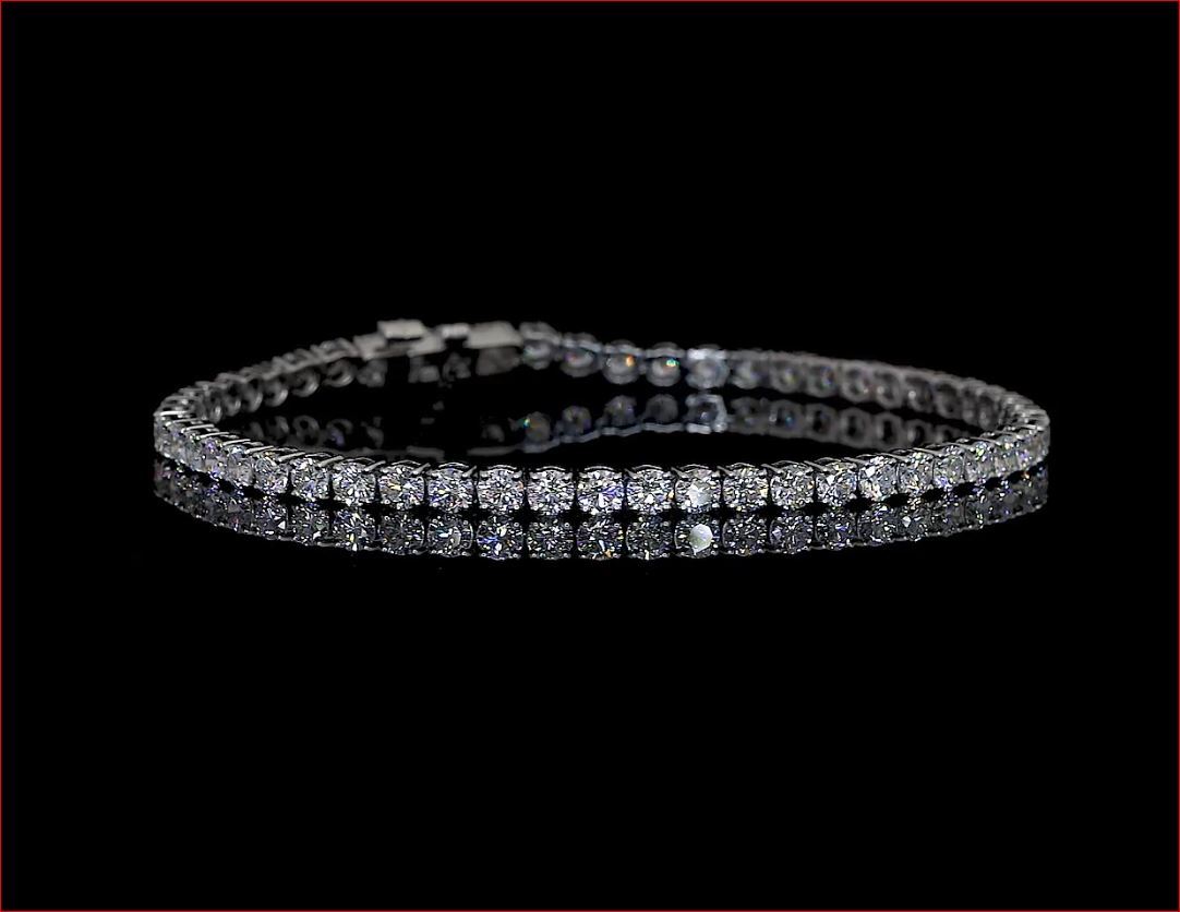 14kt White Gold Lab Diamond Tennis Bracelet