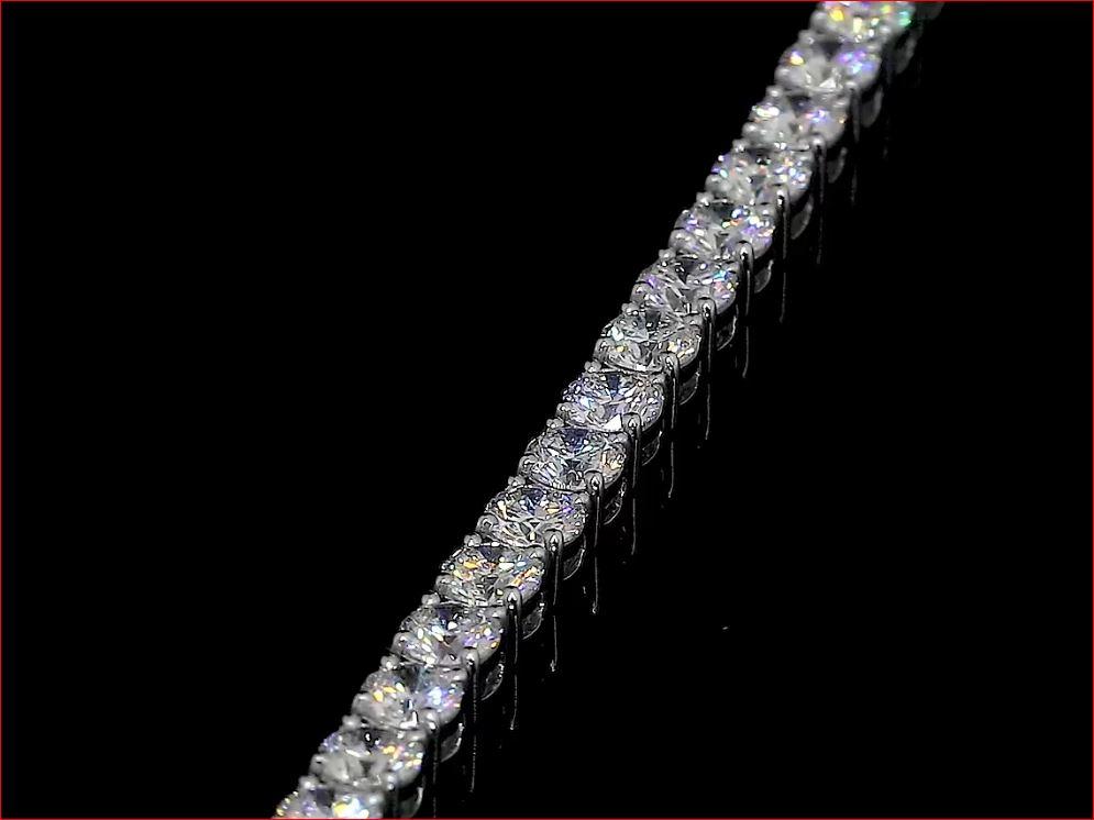 14kt White Gold Lab Diamond Tennis Bracelet