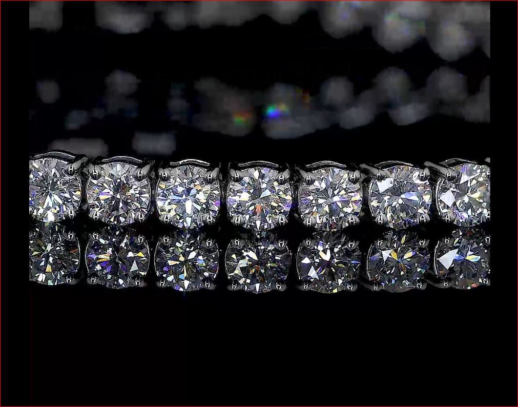 14kt White Gold Lab Diamond Tennis Bracelet