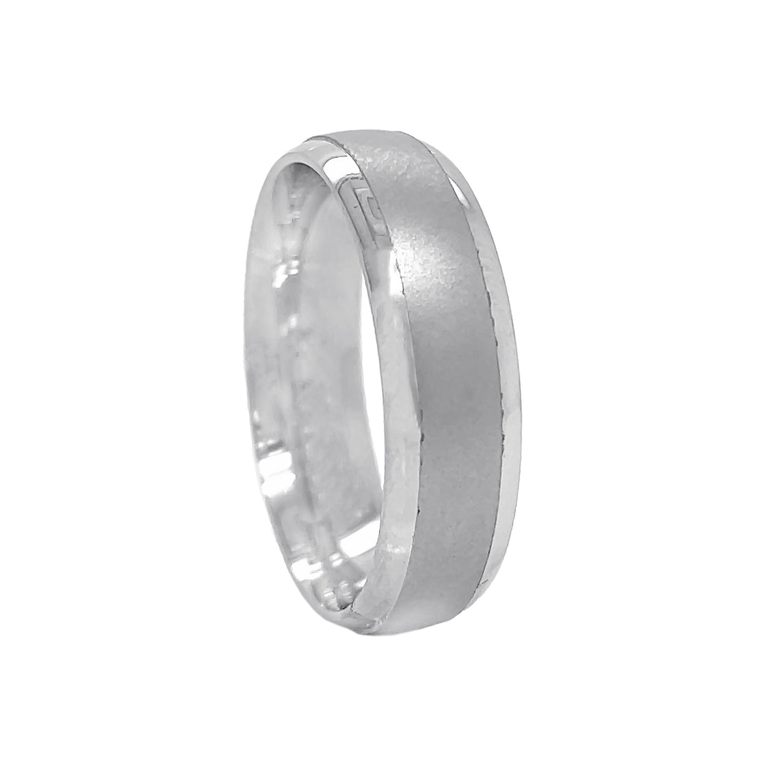 14kt White Gold Men's Wedding Band