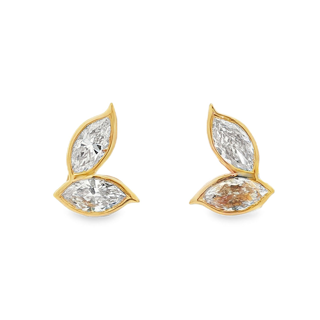 14kt Yellow Gold Lab Diamond Earrings