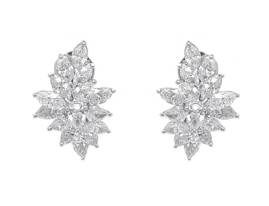 18kt White Gold Diamond Earrings