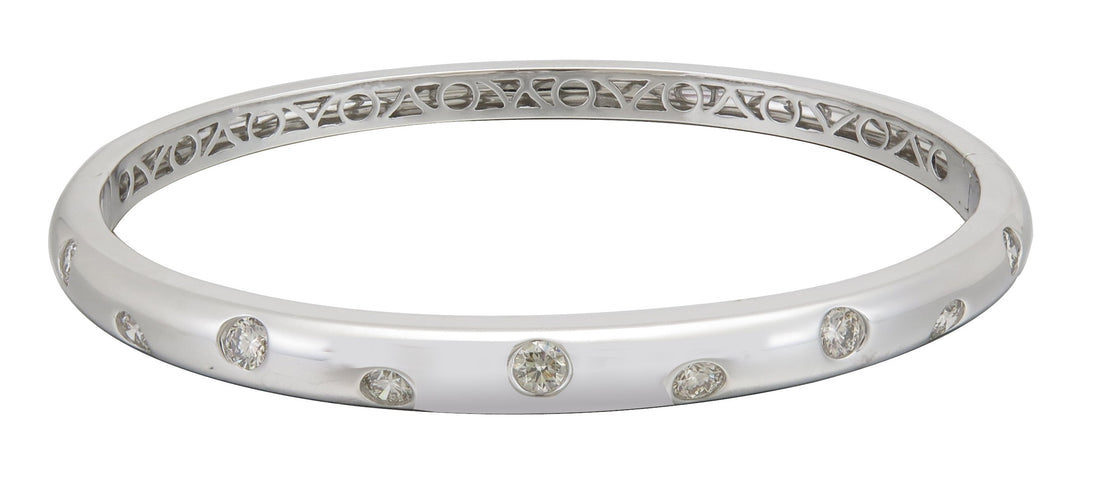 18kt White Gold Diamond Bangle