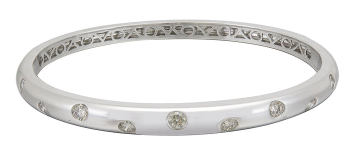 18kt White Gold Diamond Bangle