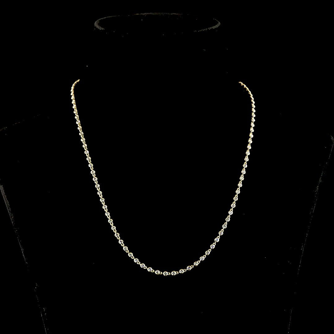 14kt Yellow Gold Lab Diamond Necklace