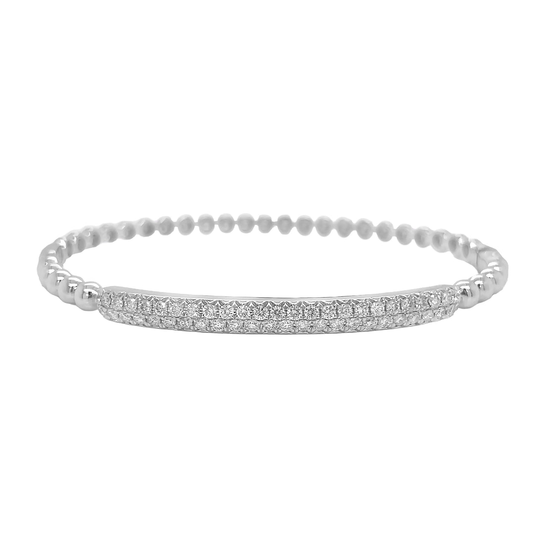 18kt White Gold Diamond Bangle