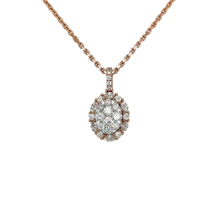18kt Rose and White Gold Diamond Pendant