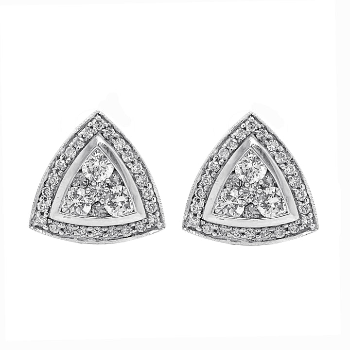 14kt White Gold Diamond Earrings