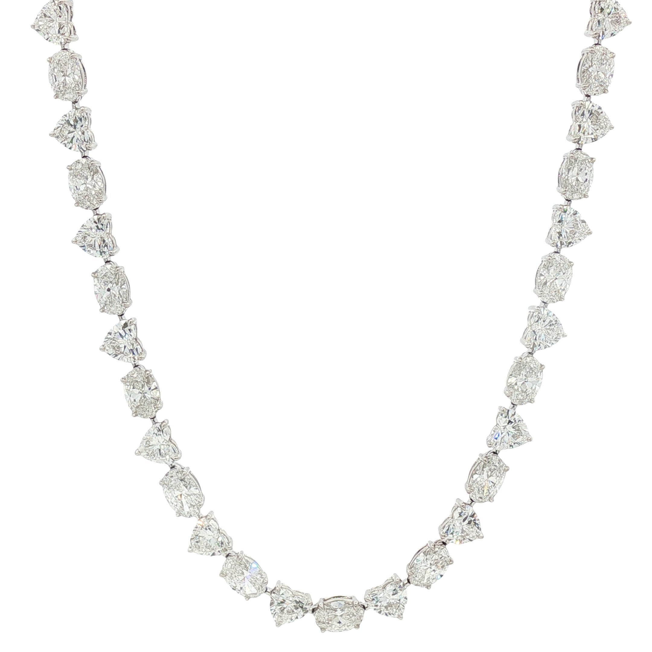 Platinum Lab Diamond Tennis Necklace