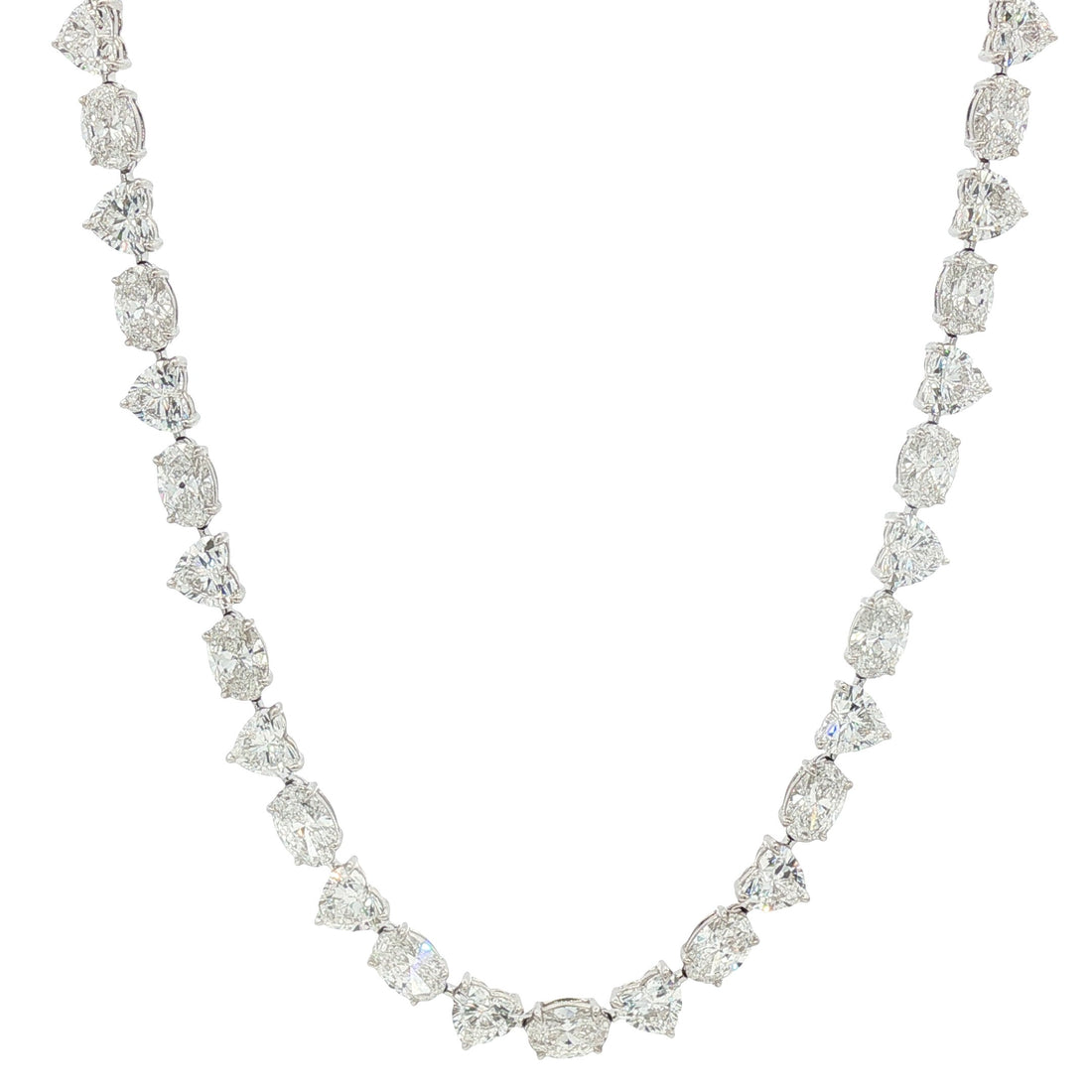 18kt White Gold Lab Diamond Tennis Necklace