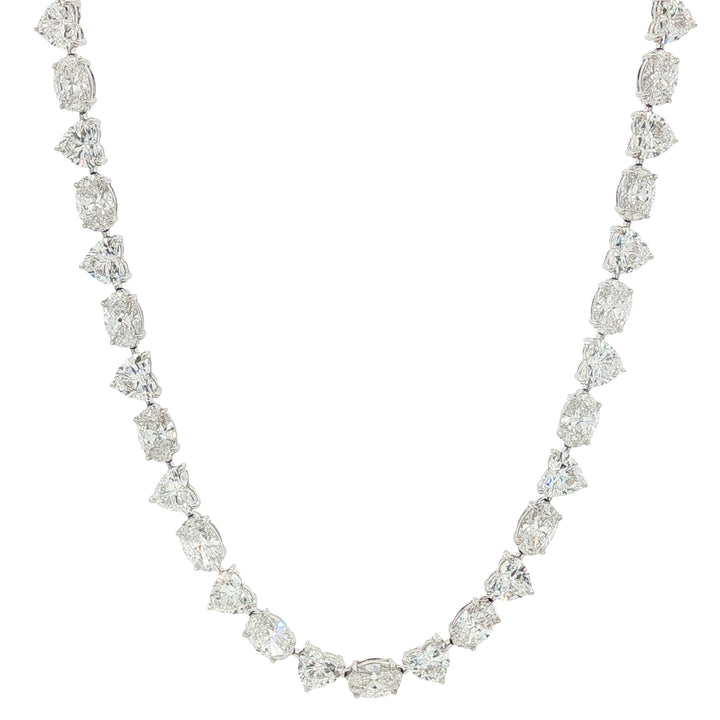 18kt White Gold Lab Diamond Tennis Necklace