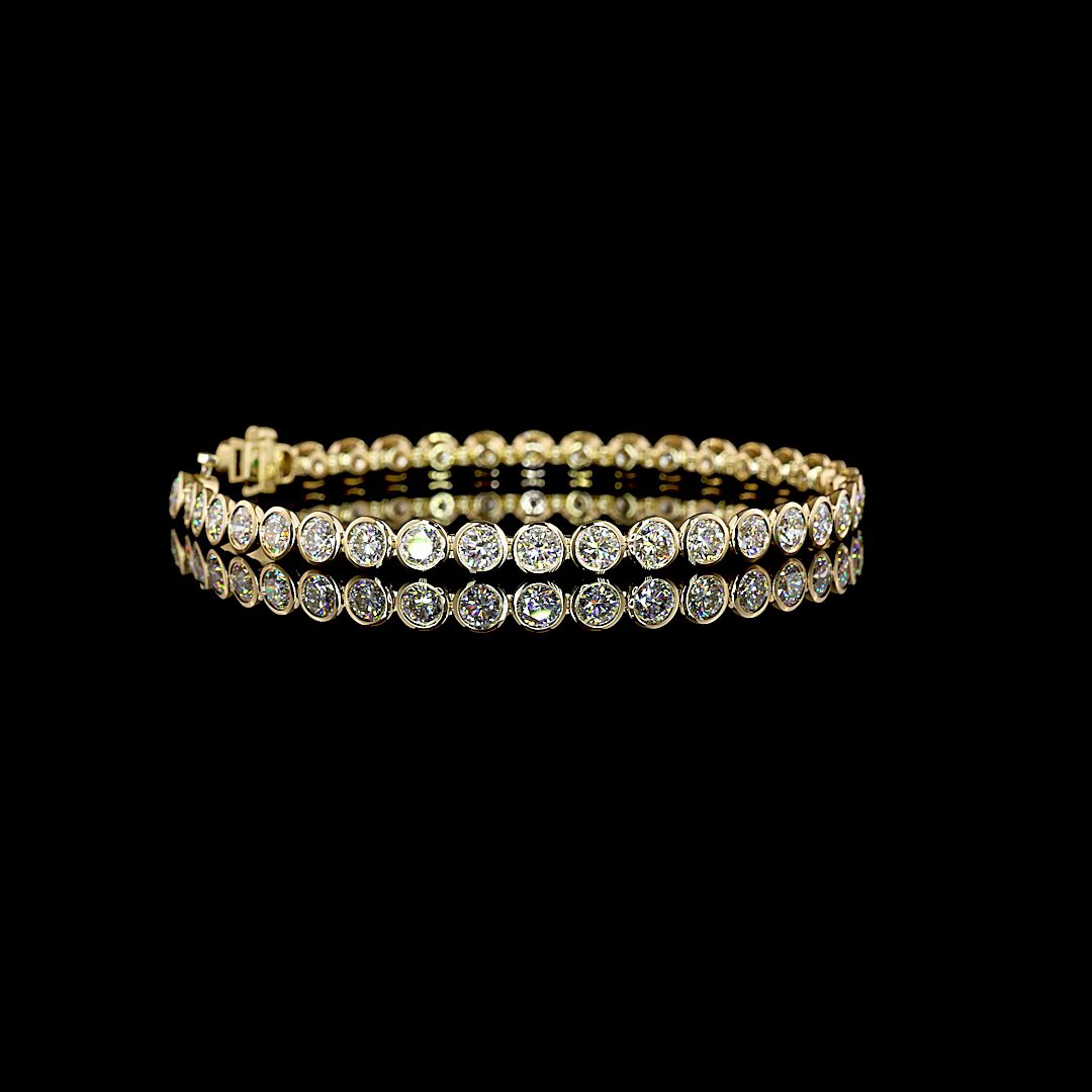 14kt Yellow Gold Lab Diamond Tennis Bracelet