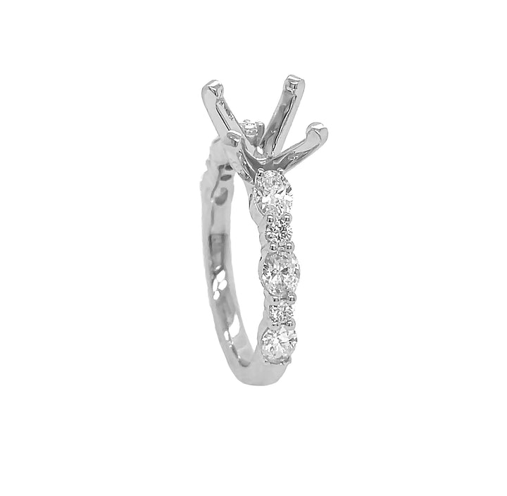 18kt White Gold Diamond Semi-mount