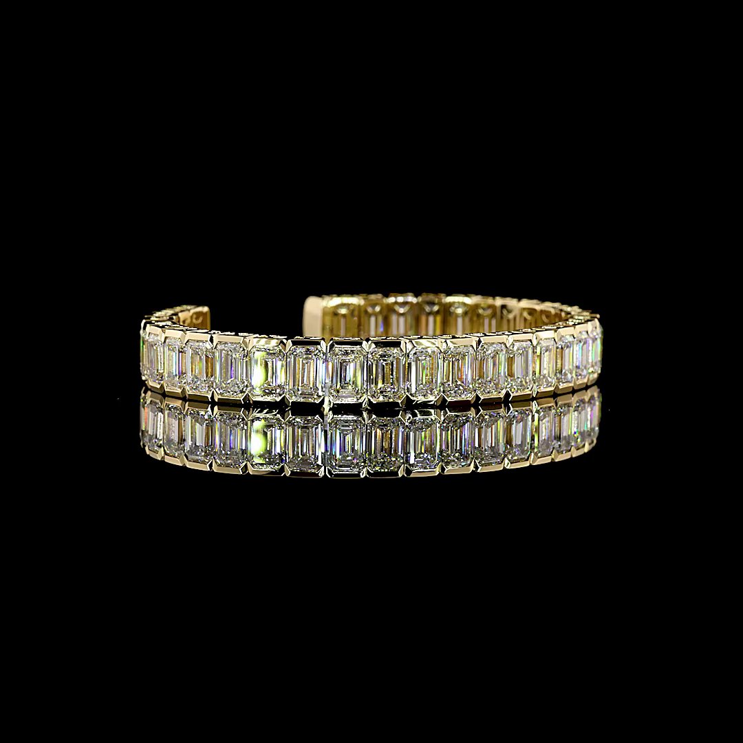 14kt Yellow Gold Lab Diamond Bangle
