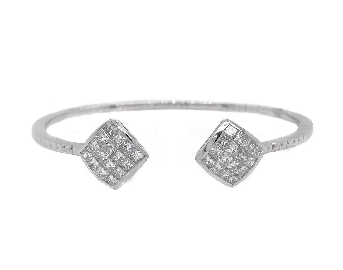 18kt White Gold Diamond Bangle