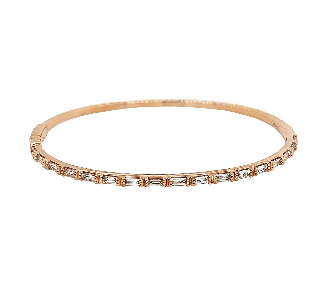 18kt Rose Gold Diamond Bangle