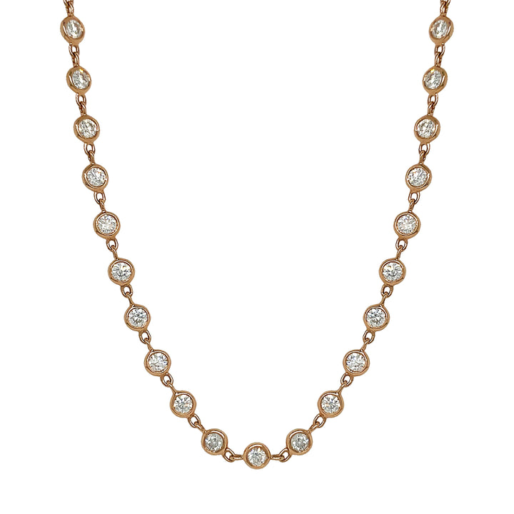 18kt Rose Gold Diamonds-by-the-inch Necklace