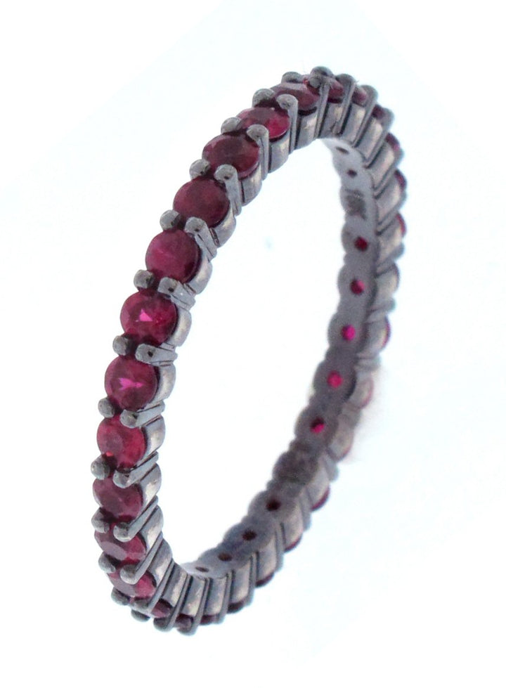 18kt Black Gold Ruby Eternity Band