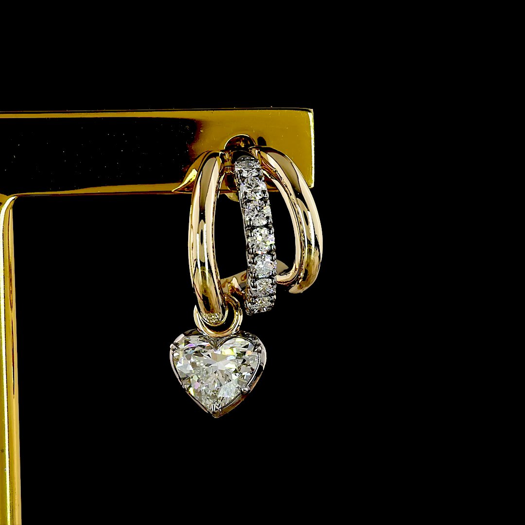 14kt Yellow Gold Lab Diamond Earring
