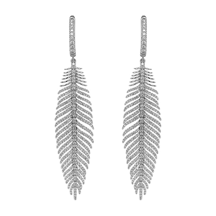 18kt White Gold Diamond Earrings