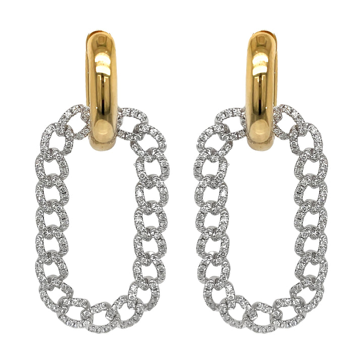 18kt Yellow and White Gold Diamond Earring