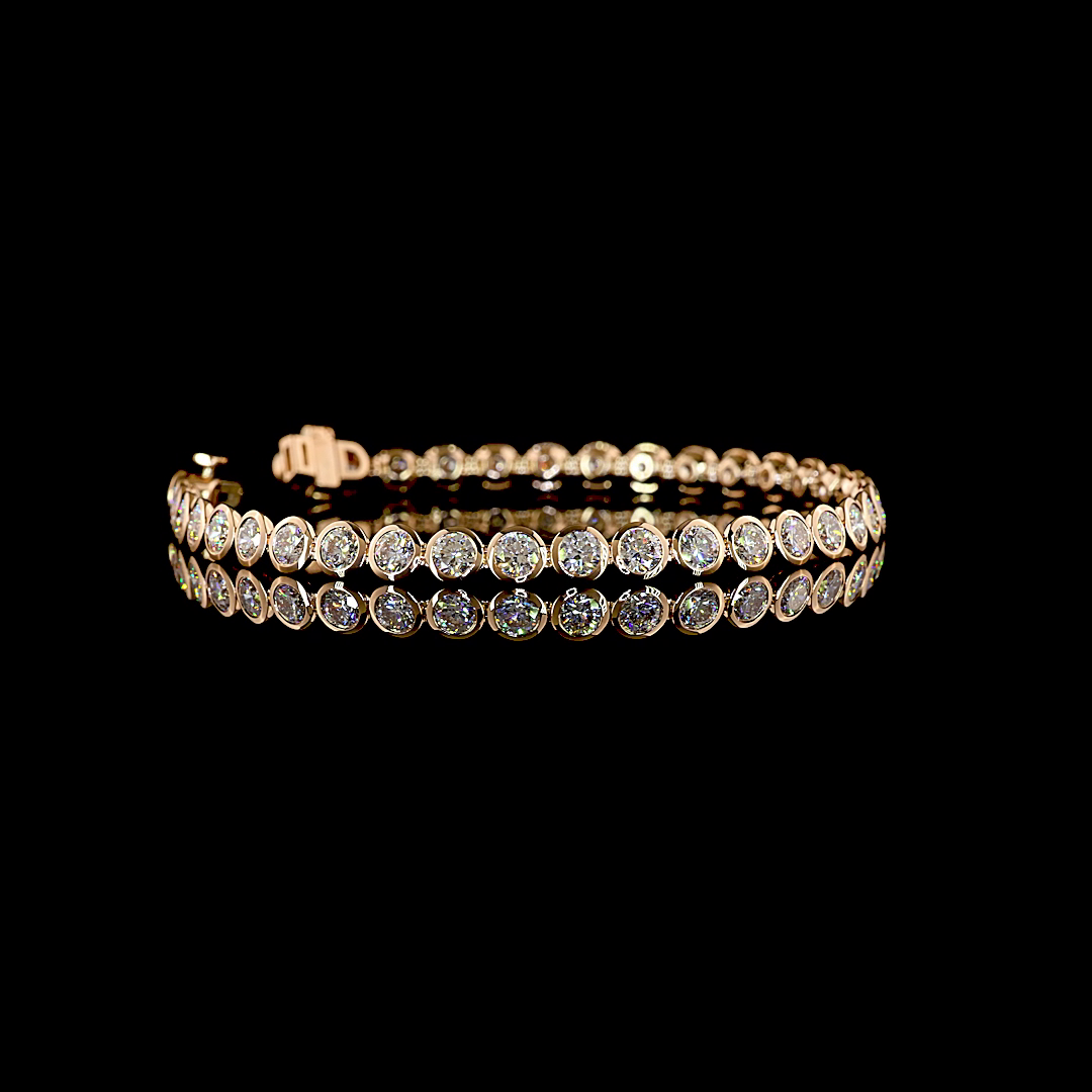 14kt Rose Gold Lab Diamond Tennis Bracelet