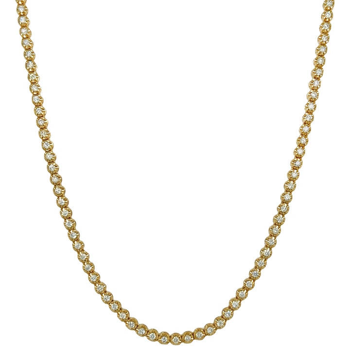18kt Yellow Gold Diamond Necklace