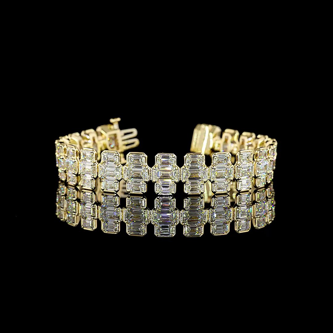 14kt Yellow Gold Lab Diamond Tennis Bracelet
