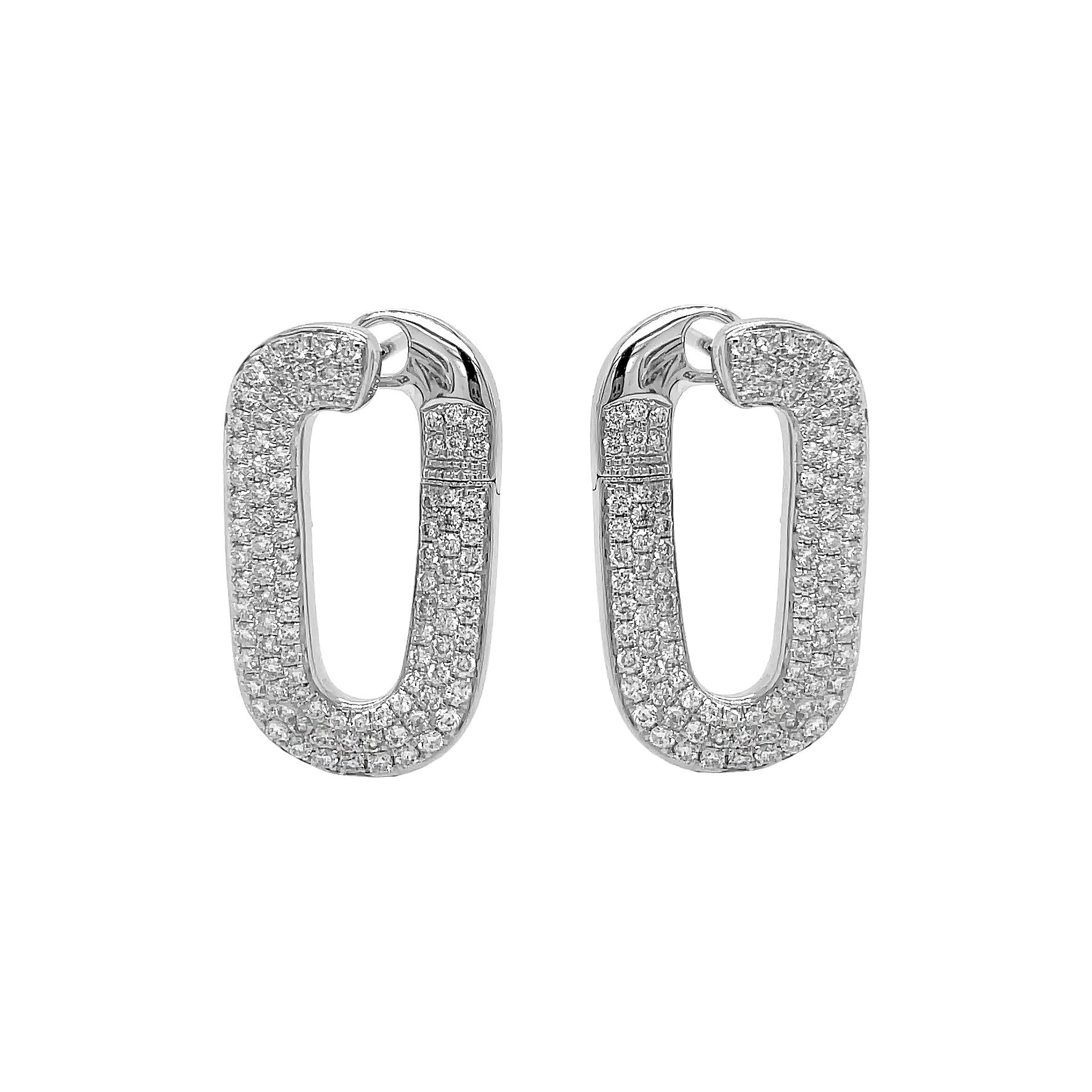 18kt White Gold Diamond Earrings
