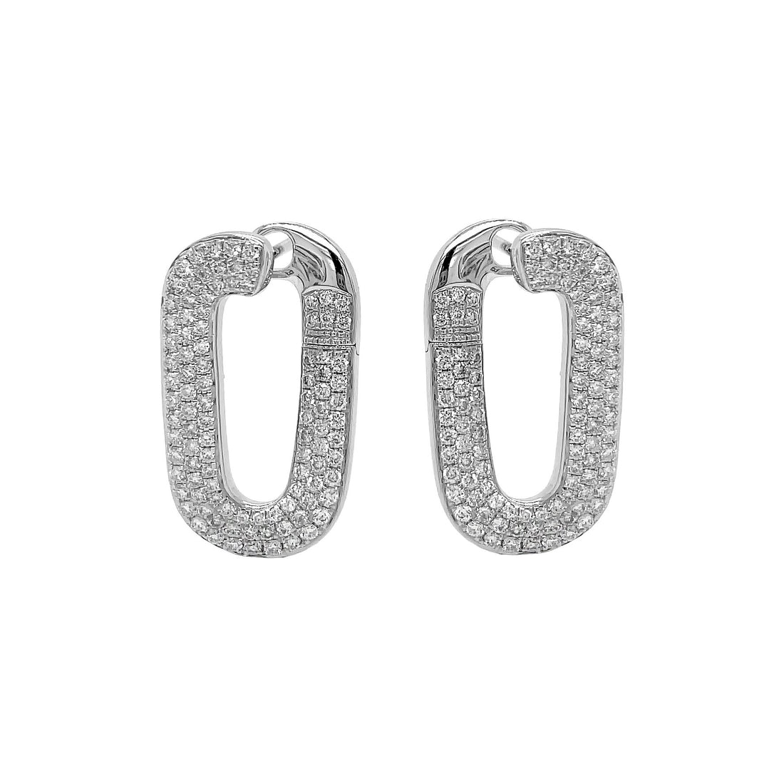 18kt White Gold Diamond Earrings
