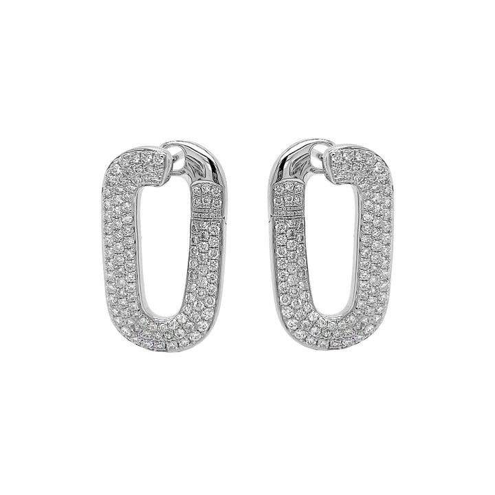 18kt White Gold Diamond Earrings
