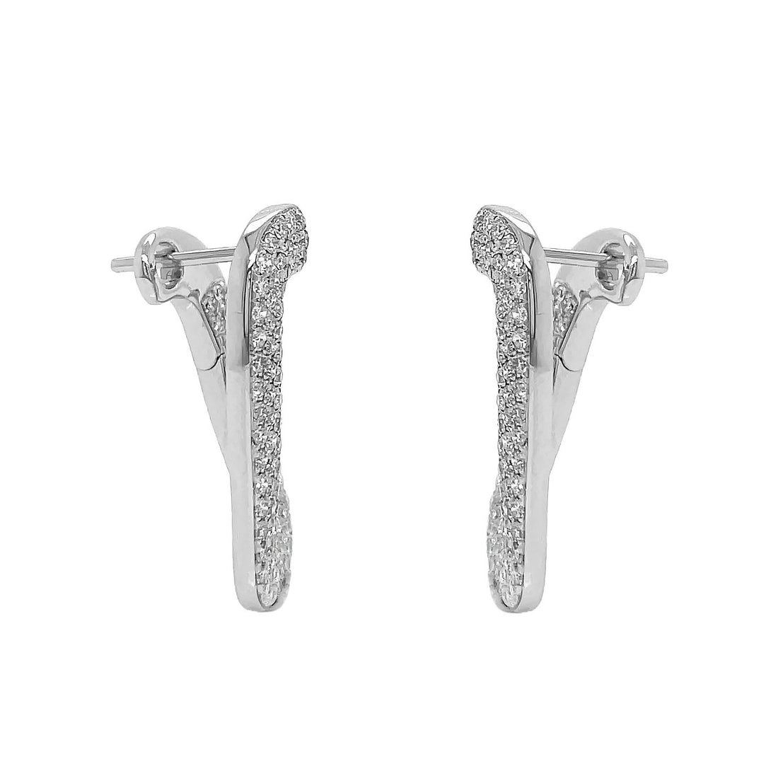 18kt White Gold Diamond Earrings