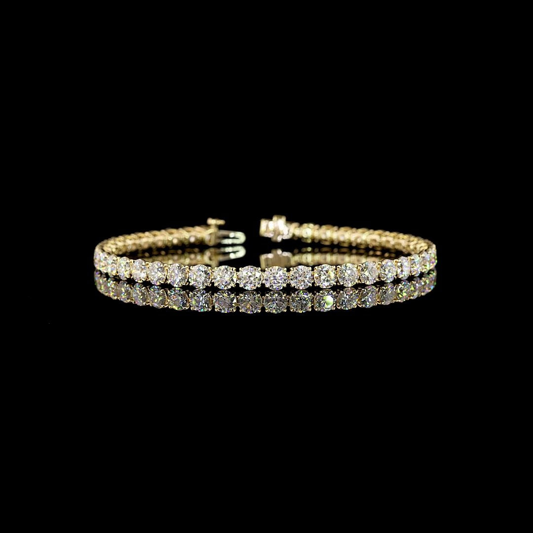 14kt Yellow Gold Lab Diamond Tennis Bracelet