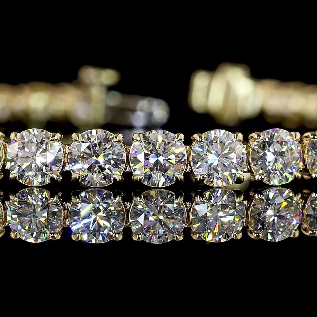 14kt Yellow Gold Lab Diamond Tennis Bracelet