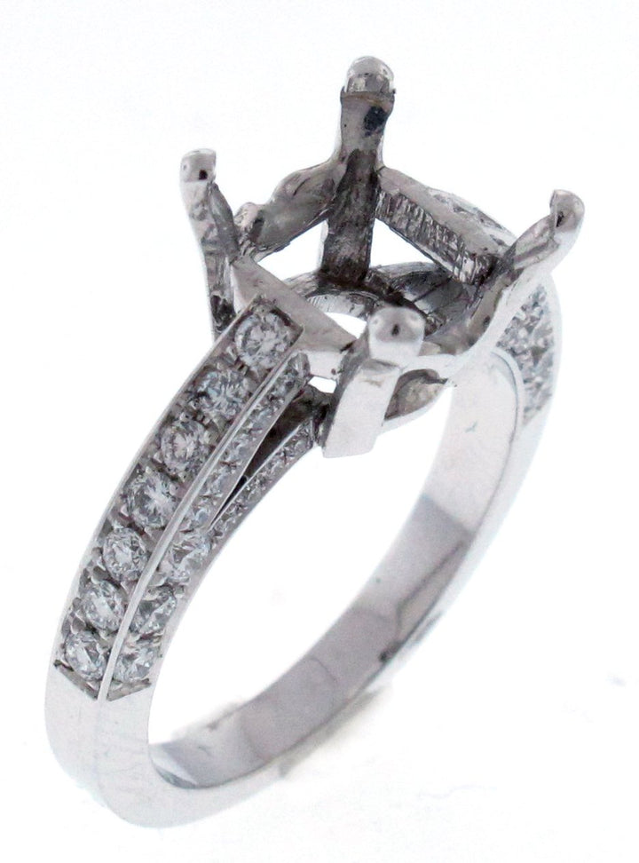 14kt White Gold Diamond Semi Mount