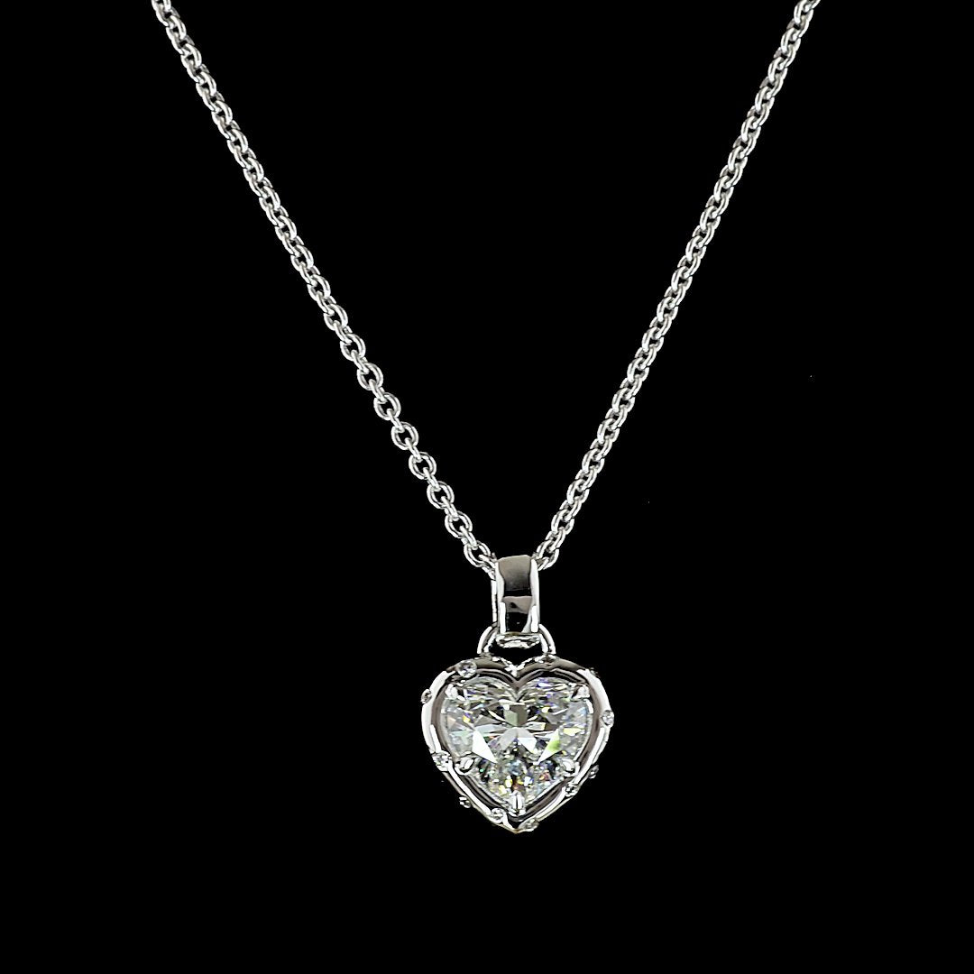 14kt White Gold Lab Diamond Pendant