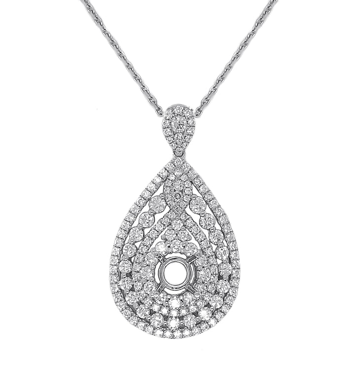 18kt White Gold Diamond Pendant Mounting