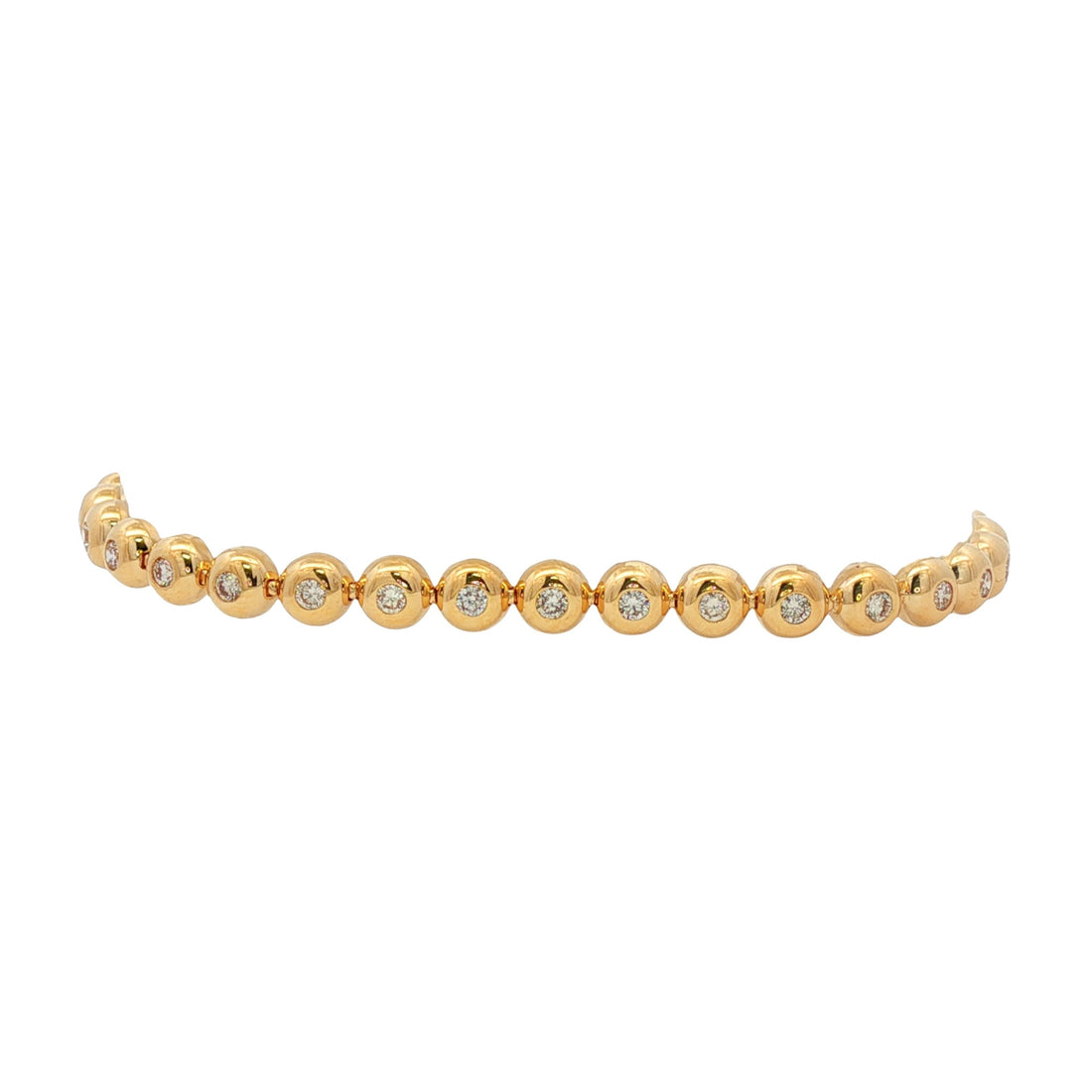 14kt Yellow Gold Diamond Tennis Bracelet