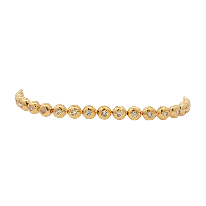 14kt Yellow Gold Diamond Tennis Bracelet