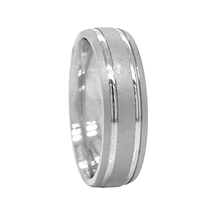 14kt White Gold Men's Wedding Band