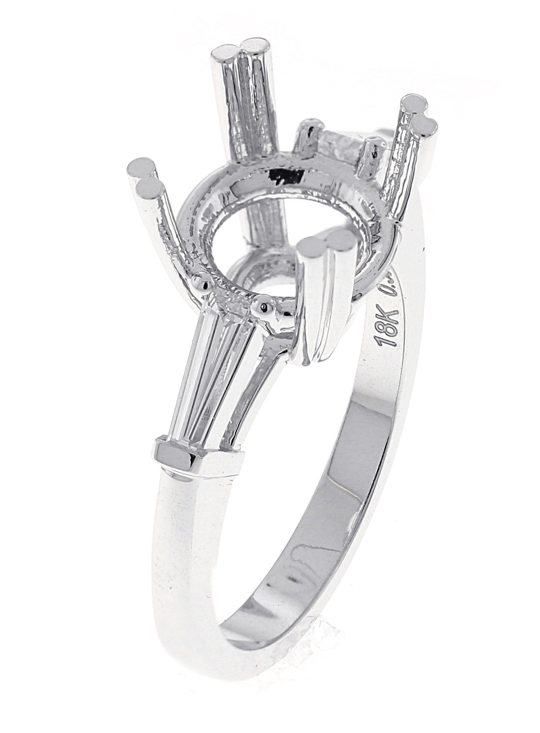 18kt White Gold Diamond Semi Mount