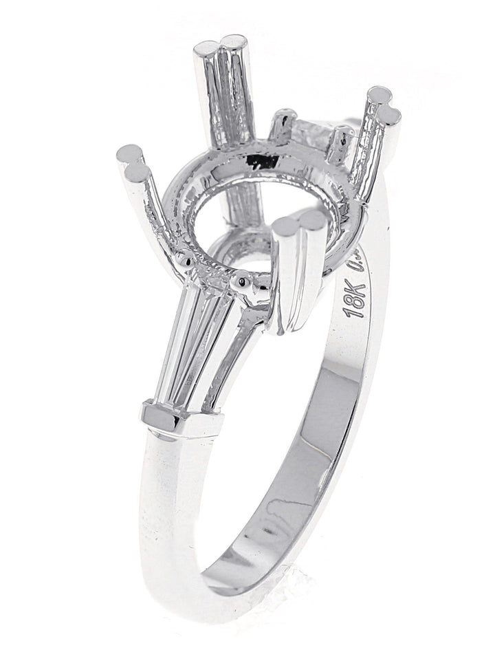 18kt White Gold Diamond Semi Mount