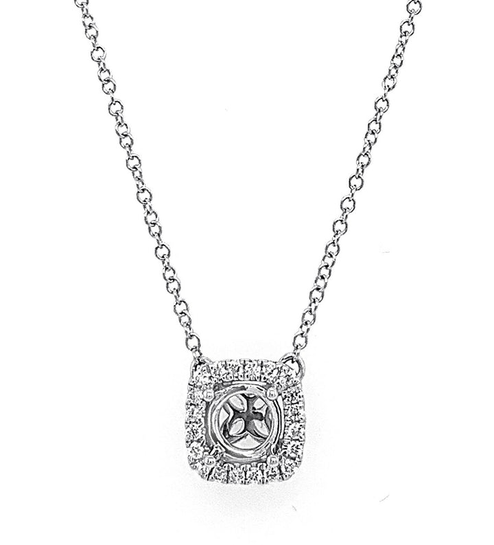18kt White Gold Diamond Pendant Mounting