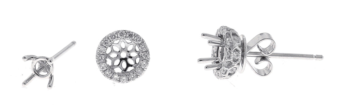 18kt White Gold Diamond Earrings Jacket