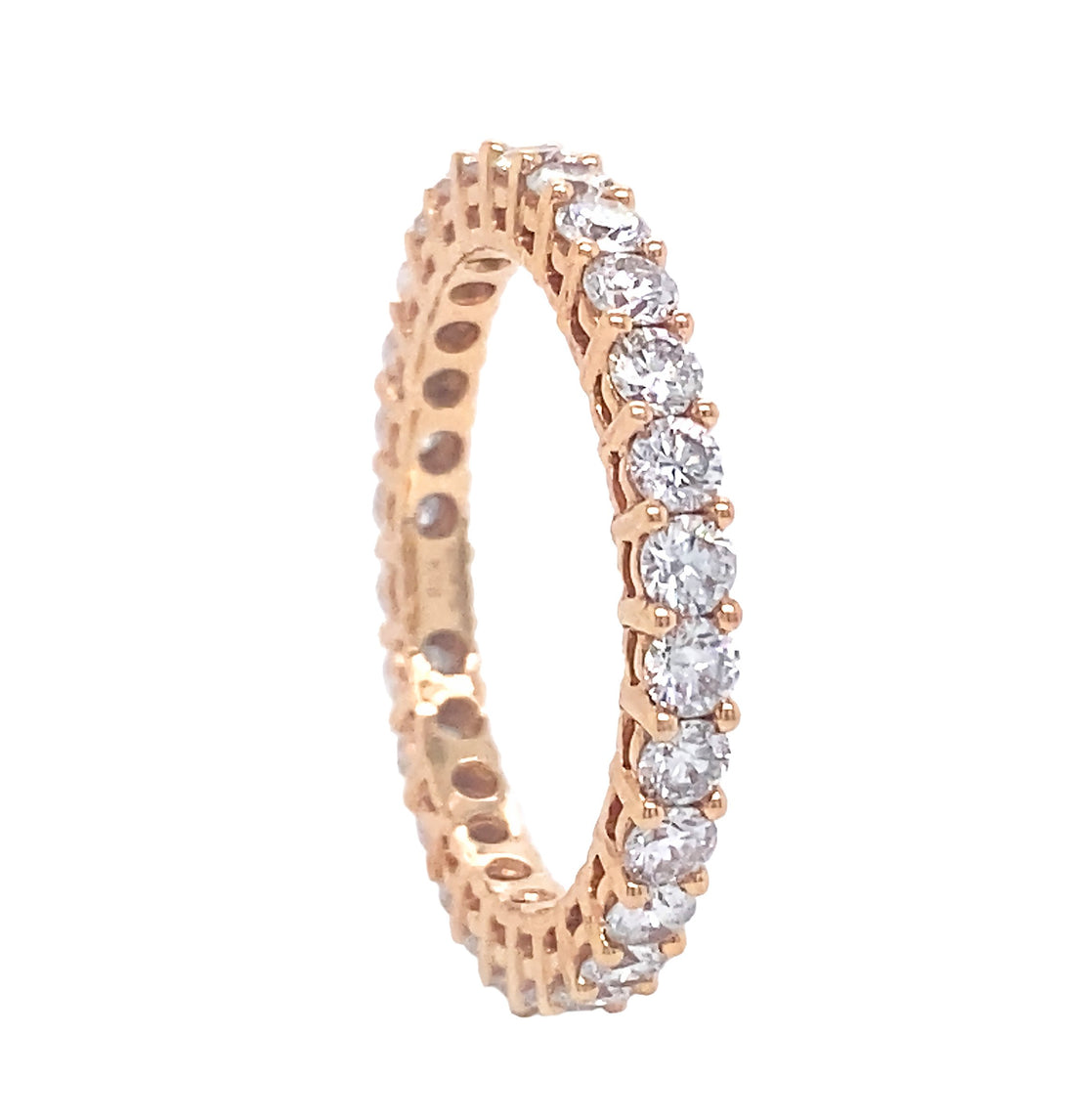 18kt Rose Gold Diamond Band