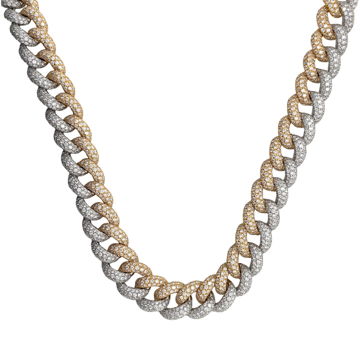 18kt Yellow and White Gold Diamond Necklace