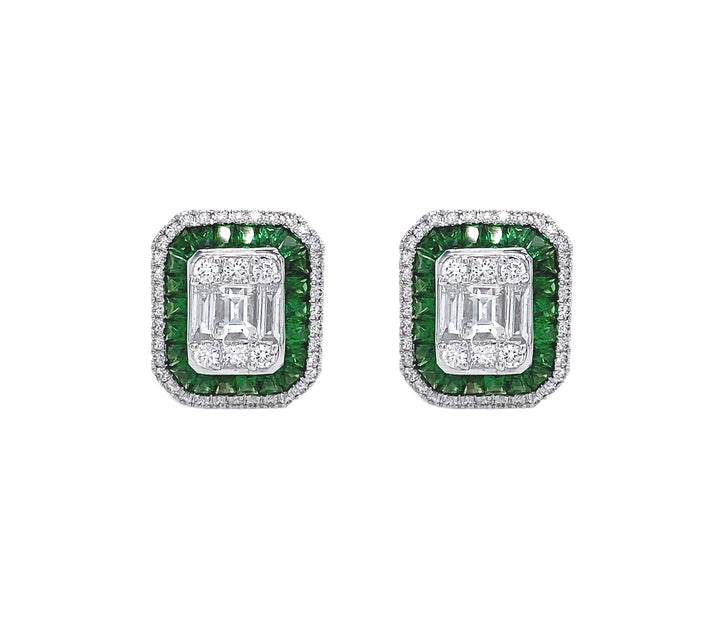 18kt White Gold Diamond Earrings
