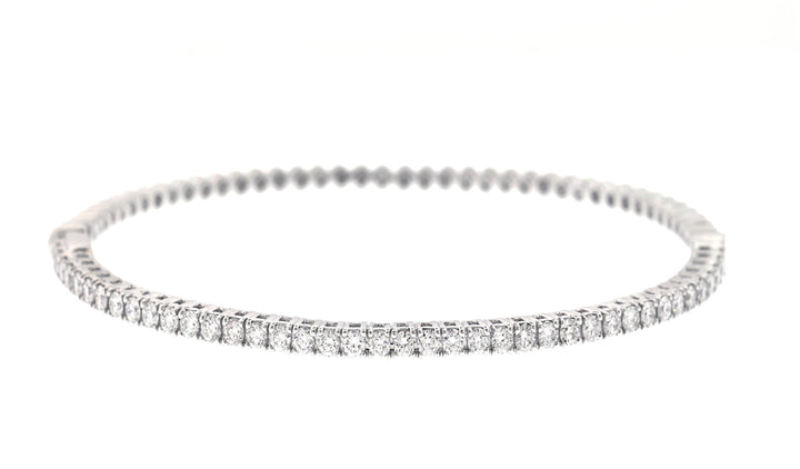 18kt White Gold Diamond Bangle
