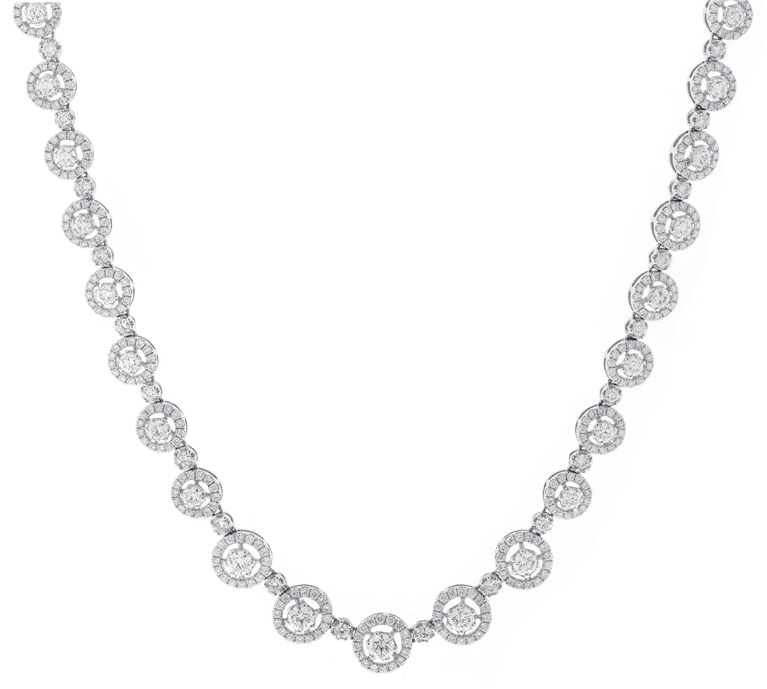 18kt White Gold Diamond Necklace